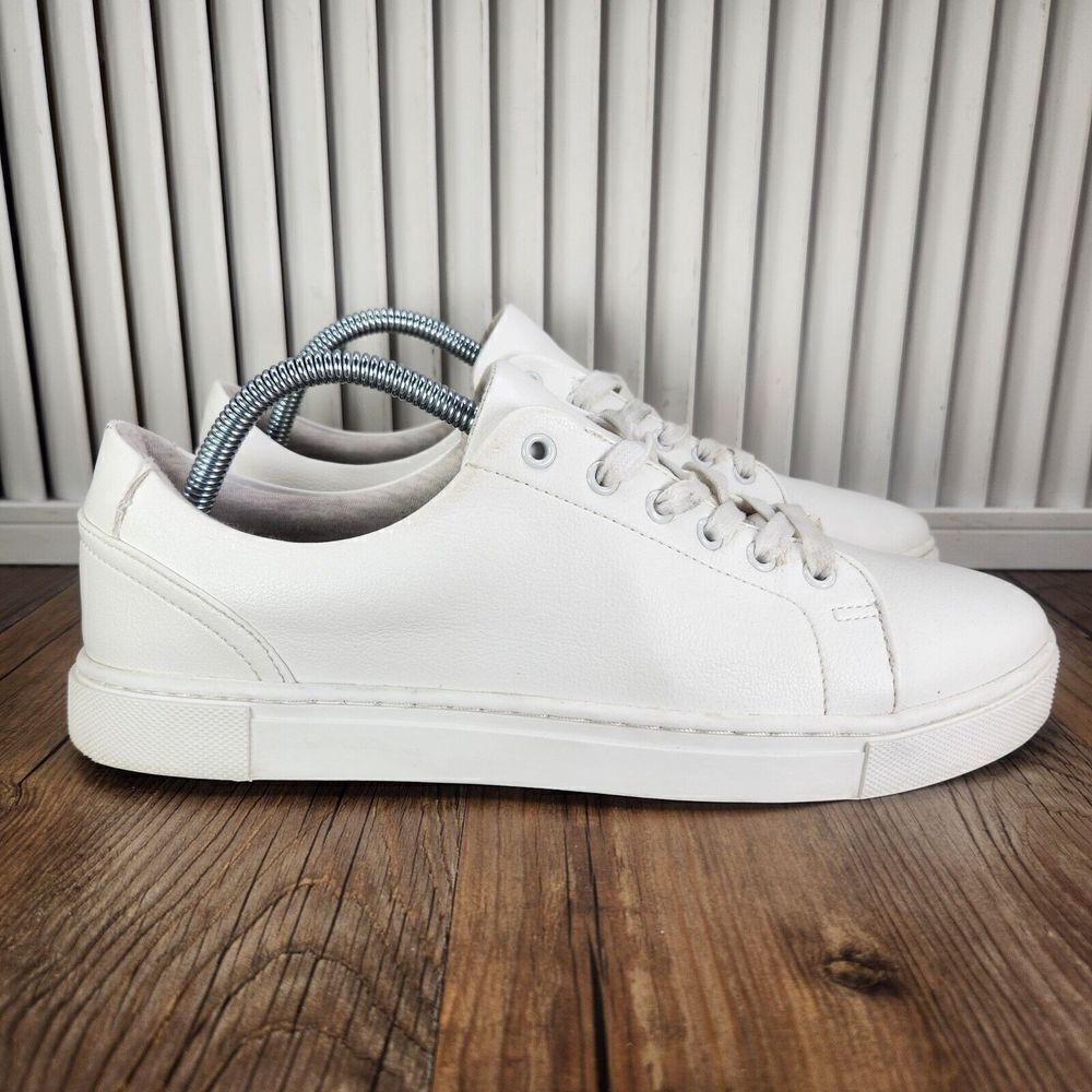 JOIE Harvard Women's Sz 10M White Lace Up Designer Fashion Casual Sneakers Shoes